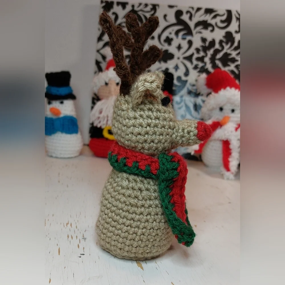 Cute Christmas Reindeer Ahead! Handmade by me! Holiday Decoration Unique Gift